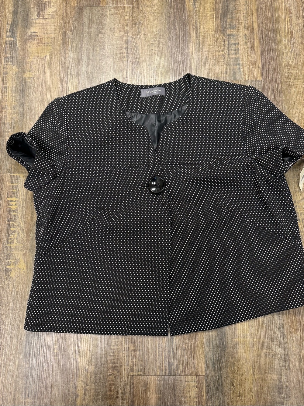 Classic Black Pindot Pencil Skirt Suit- Women's Professional - Picture 13 of 16